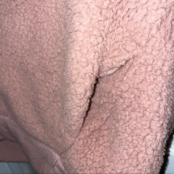 Pink Quarter Zip Sherpa Jacket - Picture 5 of 5